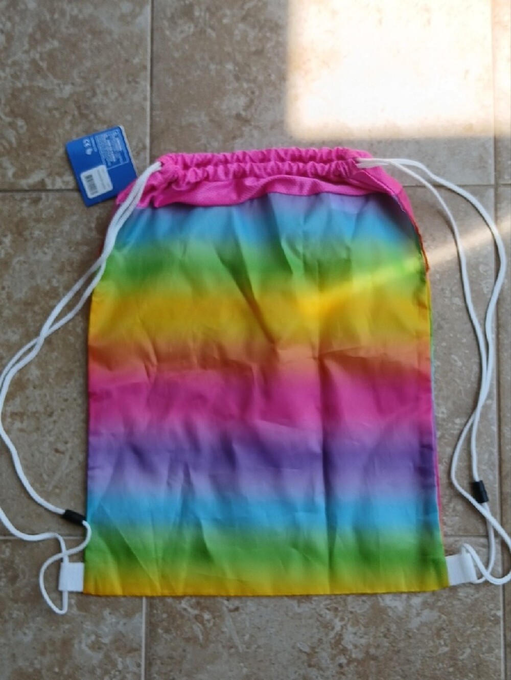 Build-A-Bear Pink Rainbow Gradient Drawstring Bag - Picture 4 of 4